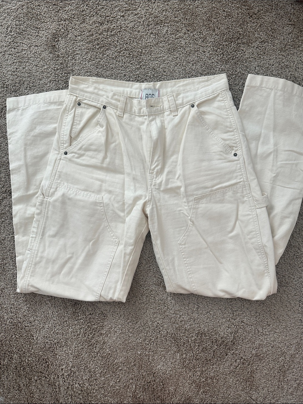 Urban Outfitters Ivory Utility Work Pants